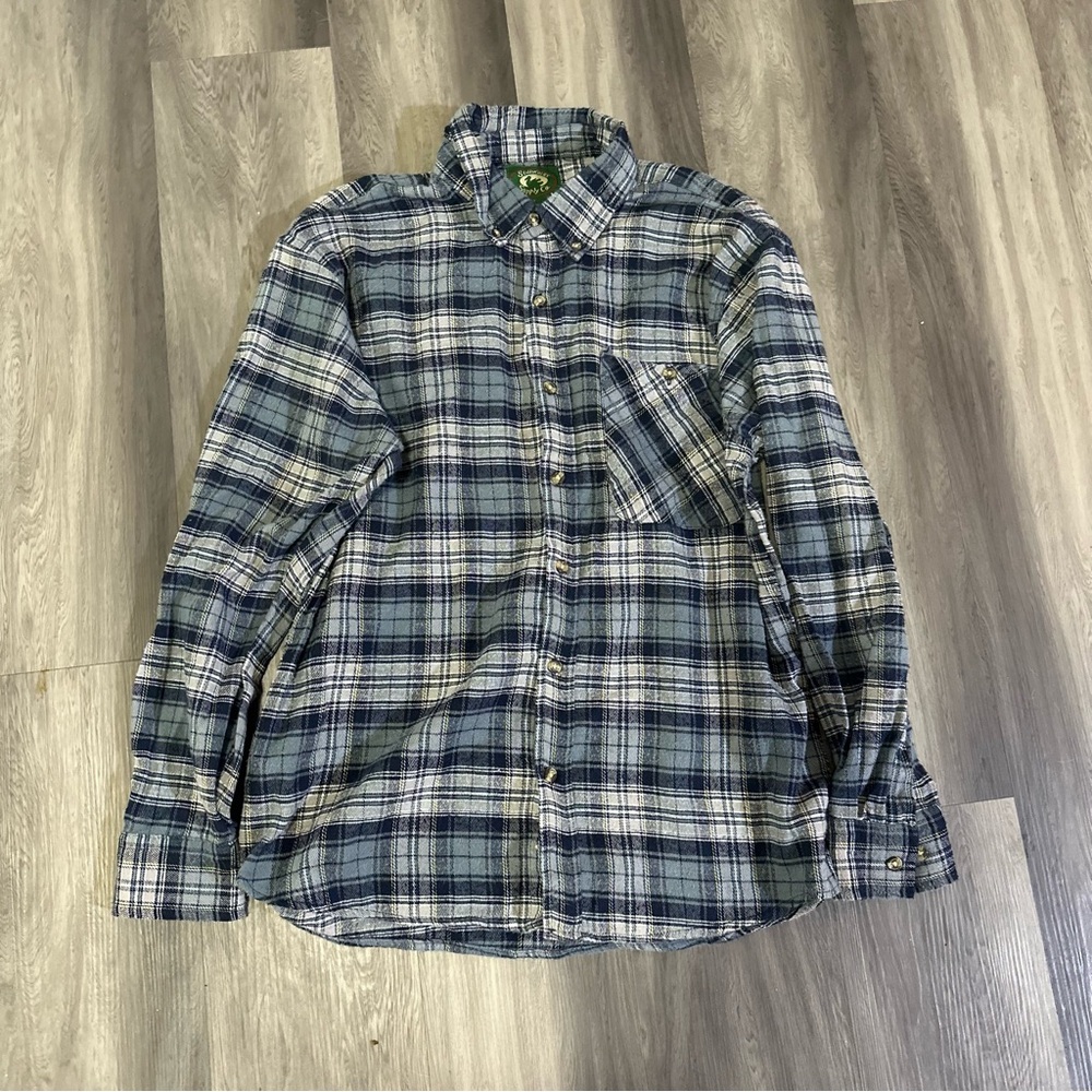 Stillwater Supply Company Flannel Plaid Long Sleeve Button Down Shirt Size Large